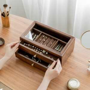 with plenty of room for earrings, necklaces, and more